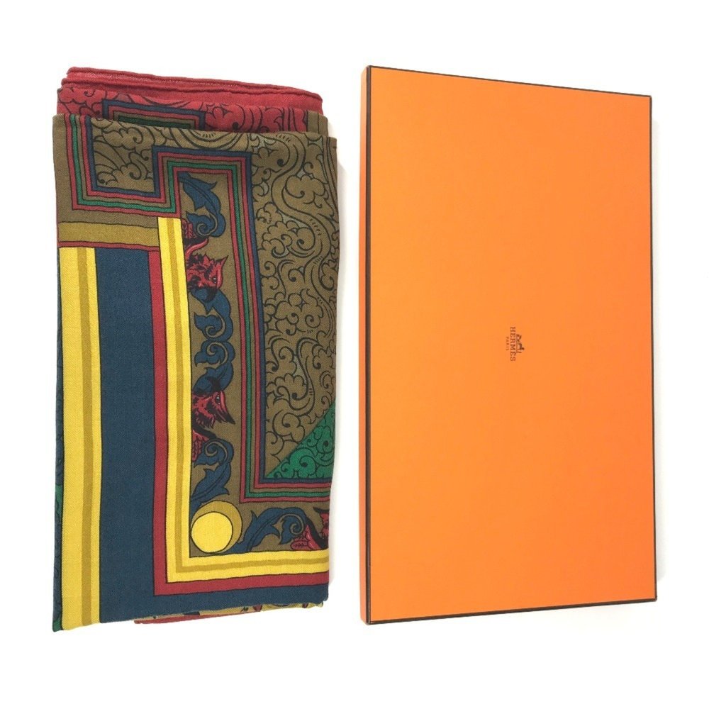 HERMES Red Scarf - Picture 12 of 13